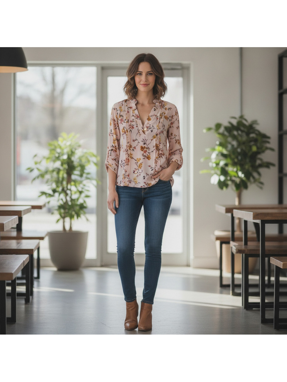 Anthropologie Women's Pink and Multi Blous